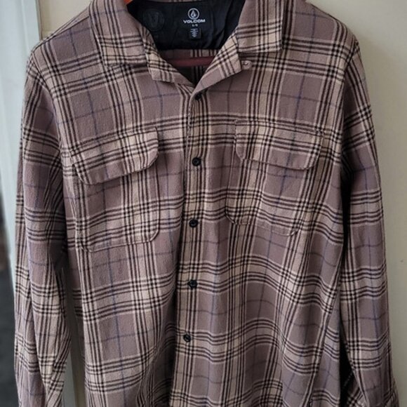 Volcom Plaid Shirt Jacket (L) - Picture 1 of 4